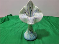 Fenton Sea Green JIP Vase "Floral Interlude"
