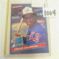 SIGNED ANDRES GALARRAGE BASEBALL CARD - 1985