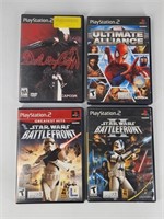 4) PLAYSTATION PS2 VIDEO GAMES W/ BOX