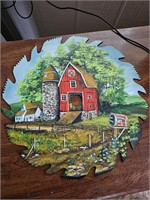 Hand painted saw blade