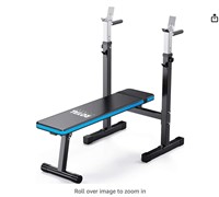 Adjustable Weight Bench with Barbell Rack