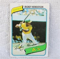 1980 TOPPS RICKEY HENDERSON ROOKIE CARD