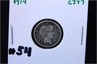 1914 BARBER DIME COIN