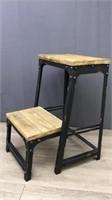 Farmhouse Style 2 Tier Step Stool W/ Nesting Step