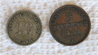 TWO GERMAN COINS