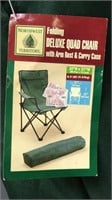 Deluxe Quad Chair Folding W/ Arm Rest In Carry
