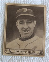 1940 PLAY BALL #135 LINE DRIVE NELSON CARD