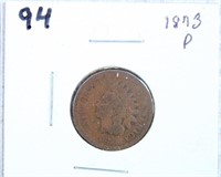 1873 INDIAN HEAD PENNY COIN