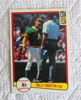 1982 DONRUSS #491 BILLY MARTN CARD