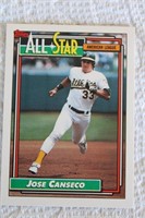 1992 TOPPS JOSE CANSECO #401 ALL STAR CARD