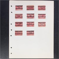 US Parcel Post Precancel Stamps, neatly presented