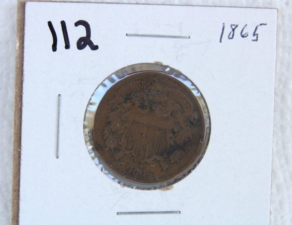 1865 U.S. 2 CENT PIECE COIN