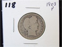 1903 BARBER QUARTER COIN