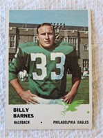 1961 FLEER #52 BILLY BARNES FOOTBALL CARD