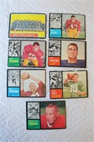 (7) 1962 TOPPS FOOTBALL CARDS