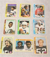 (9) 1978 TOPPS FOOTBALL CARDS