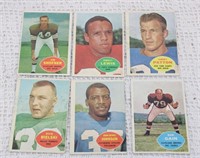 (6) 1960 TOPPS FOOTBALL CARDS