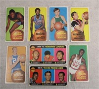 (8) 1970-71 TOPPS TALLBOY BASKETBALL CARDS