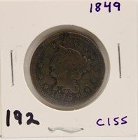 1849 LARGE U.S. PENNY COIN