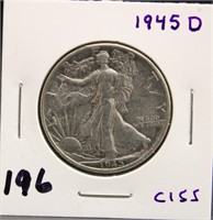 1945 D WALKING LIBERTY HALF DOLLAR COIN