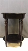 Oval End Table Black