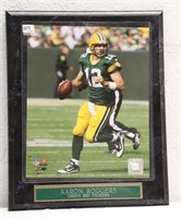 AARON ROGERS GREEN BAY PACKERS PLAQUE