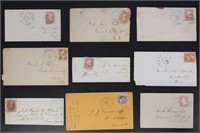 US Stamps 1860s Covers with 3 cent Washington issu