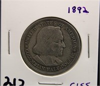 1892 COLUMBIAN EXPOSITION HALF DOLLAR