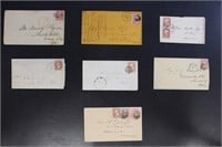 US Stamps 1860s Covers with 3 cent Washington issu