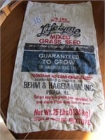 LIFETIME MIXED GRASS SEED CLOTH BAG, PEORIA IL