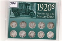 (10) 1920'S MERCURY DIMES