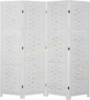 Bonnlo Wood Divider, 5.9 Ft Tall, Grey 4 Panel