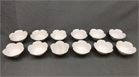 White Lotus Flower Bowls Set Includes 1 Divided