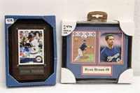 (2) RYAN BRAUN PLAQUES 5" X 6" AND 7" X 6"