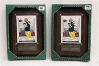 PAIR MATCHING AARON ROGERS 5" X 6" PLAQUES