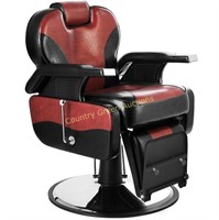 Red/Black Barber Chair, 26.8Dx23.6Wx41.3H