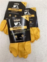 3 Pairs of Latex Gloves Large