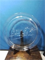 Glass Coca Cola platter 12 inches