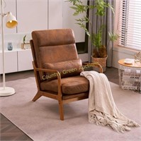 Karl Accent Chair, Bronzing, Wood, Brown