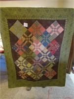 45" X55"  COUNTRY HAND SEWN THROW
