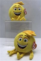 2 New Ty Beanie Babies Emojis From The Movie Gene