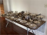 Large Assortment of Silver Plate