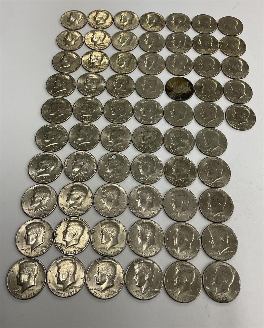 65 QTY KENNEDY CENTENNIAL HALF DOLLARS