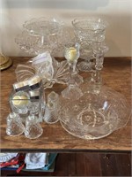 Assorted Clear and Pressed Glass