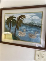 Picture of swans on water 24x19”