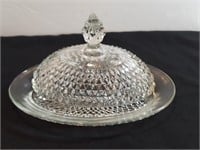 Indiana Diamond Point Covered Butter Dish