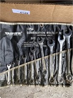 Combination wrenches, saws, level, hammers and