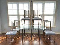 Bamboo Style Dining Table and Chairs