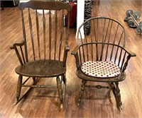 Set of Spindle Back Rocking Chairs