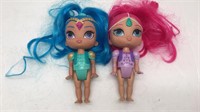 (2) 6in Genie Dolls Shimmer & Shine